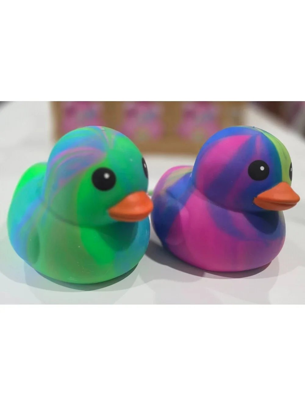 Sunny Days JUMBO Squeezy Tie Dye Duck TikTok Viral Squishy Toy NEW Lot of 2